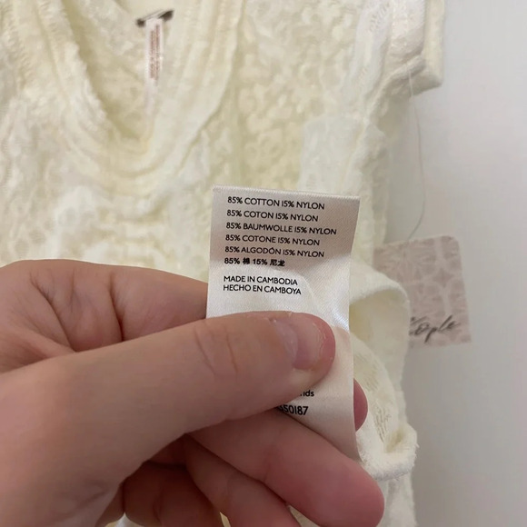 NWT Free People|| Gardenia Cutout Cami Tank, Size Small - Picture 11 of 11